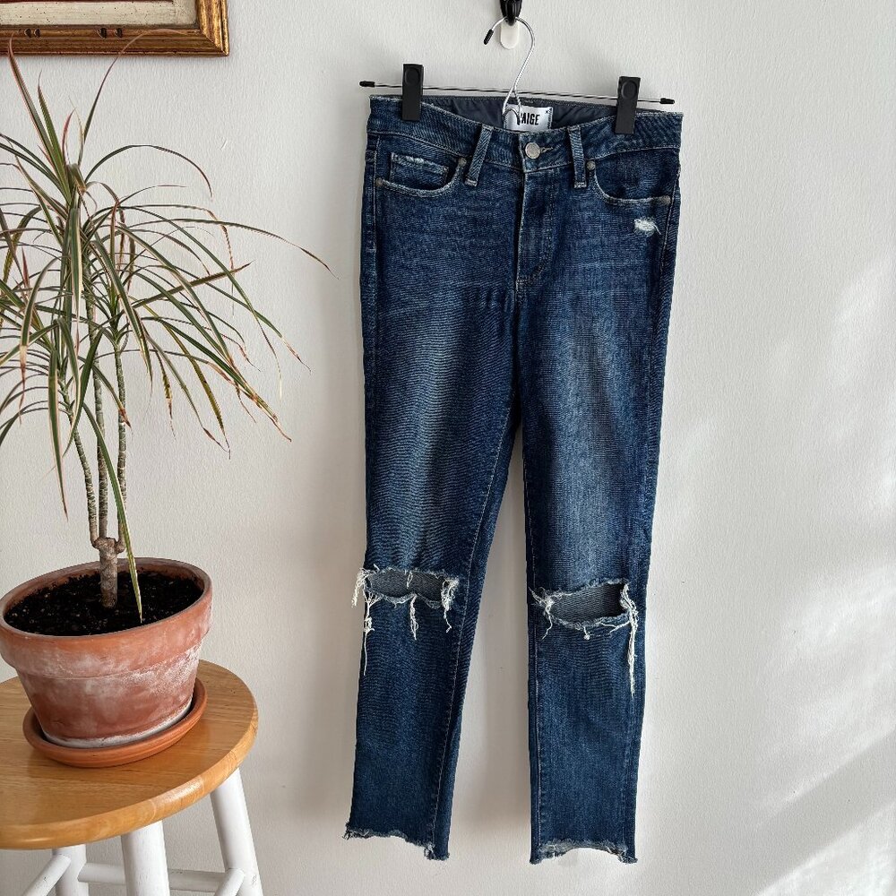 PAIGE distressed hoxton ankle peg